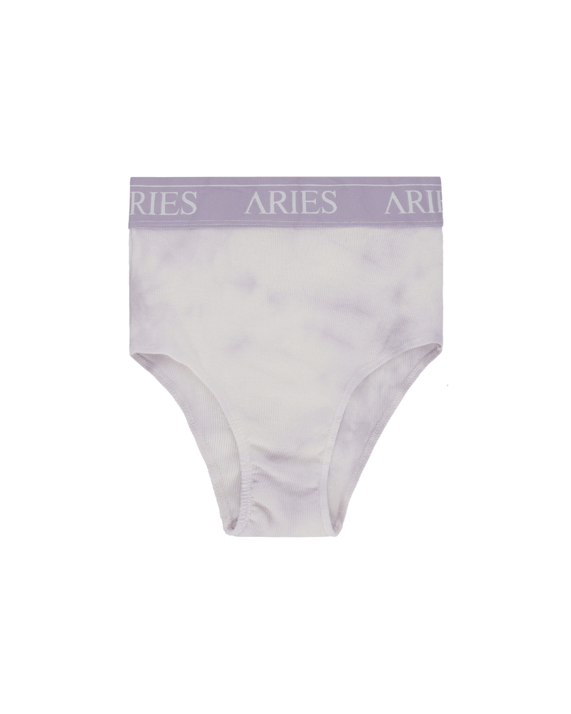 Aries Tie-Dye Rib Highwaisted Briefs Purple