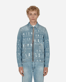 Aries Destroyed Jean Jacket Blue