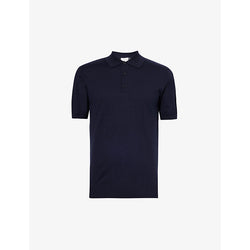 Mens Arne Cotton-blend knitted polo shirt