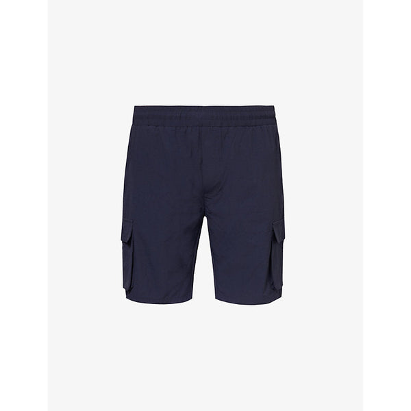 Mens Arne Drawstring-waist stretch-woven cargo shorts