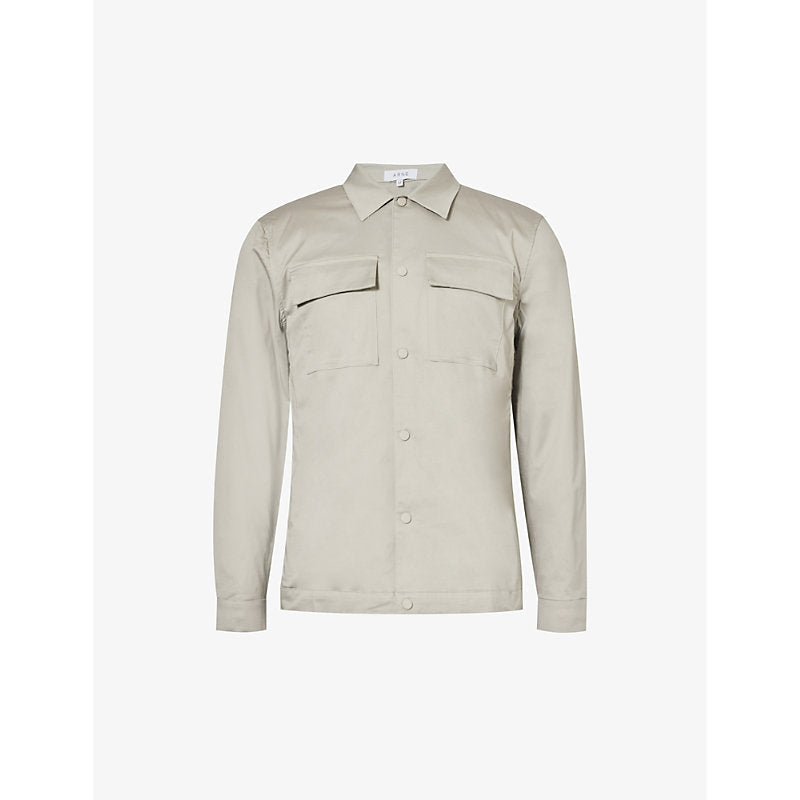  Arne Essential flap-pocket stretch-cotton overshirt