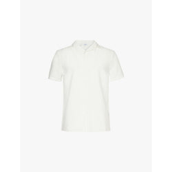 Mens Arne Seersucker-textured short-sleeved stretch-woven shirt