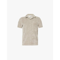 Arne Towelling-textured regular-fit cotton-jersey polo shirt