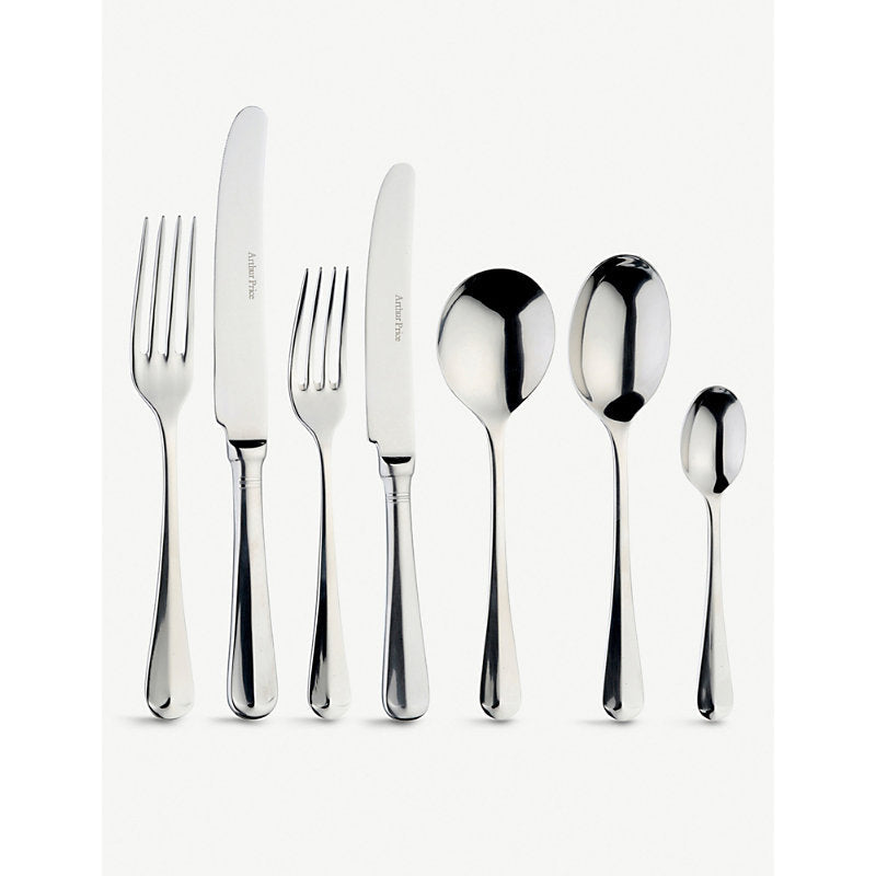 Arthur Price Rattail 58 piece canteen stainless steel cutlery set for 8