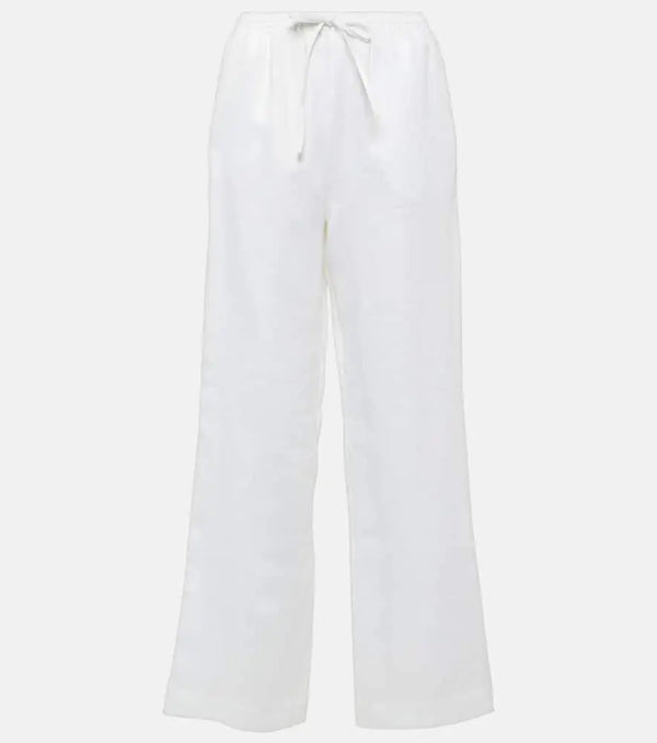 Asceno Aurelia linen straight pants | LYBSTORE