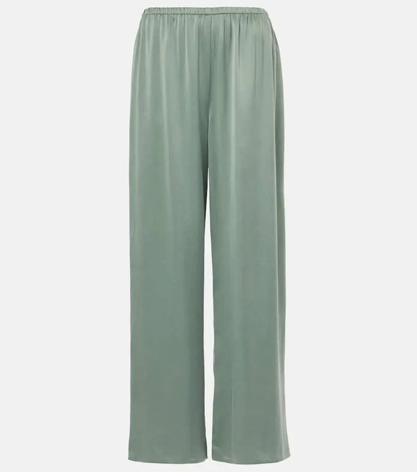 Asceno Austin silk charmeuse wide-leg pants | LYBSTORE