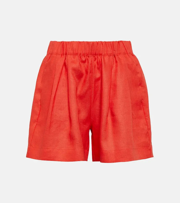 Asceno High-rise linen shorts | LYBSTORE