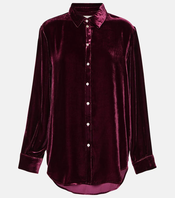 Asceno London velvet pajama top