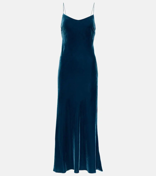 Asceno Lyon velvet maxi dress