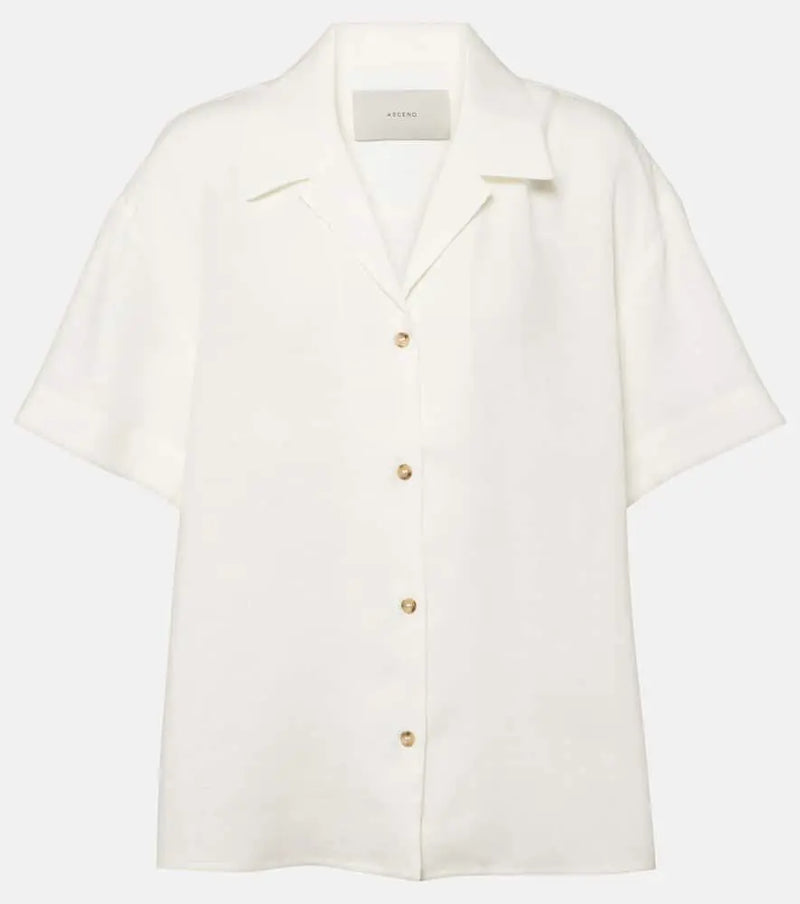 Asceno Prague linen bowling shirt | LYBSTORE