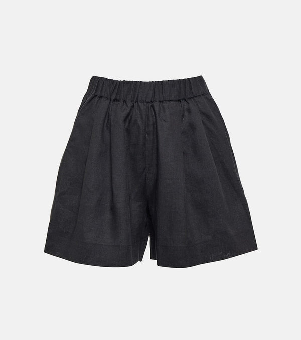 Asceno Zurich wide-leg linen shorts | LYBSTORE