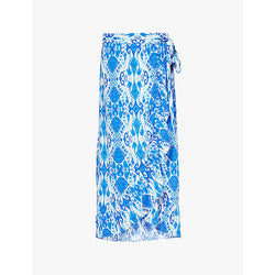 Womens Aspiga April wrap-around woven midi skirt