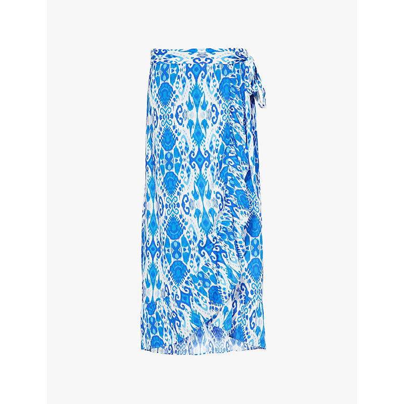 Womens Aspiga April wrap-around woven midi skirt