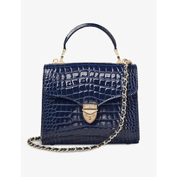 Aspinal Of London Mayfair Midi croc-embossed leather cross-body bag