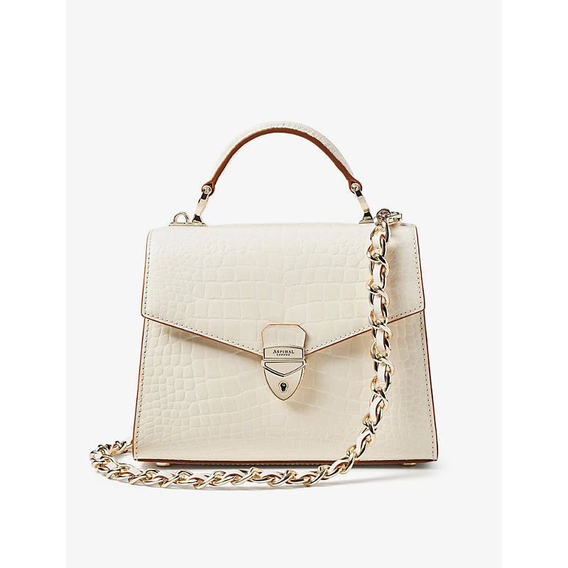 Aspinal Of London Mayfair croc-effect leather top-handle bag | LYBSTORE