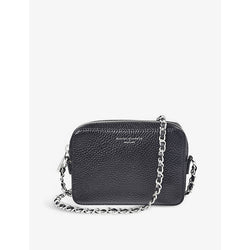 Womens Aspinal Of London Milly logo-embossed leather crossbody bag