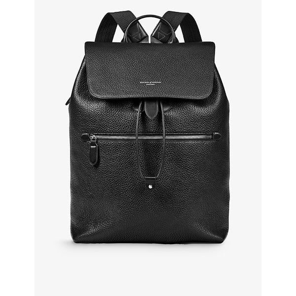 Aspinal Of London Reporter logo-embellished leather backpack