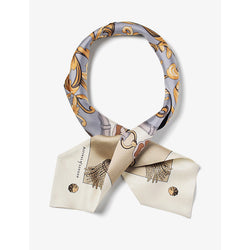 Womens Aspinal Of London Signature graphic-print silk scarf