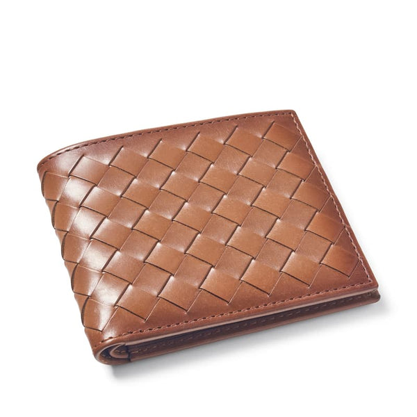 Aspinal of London 8 Card Billfold Leather Wallet in Burnished Tan