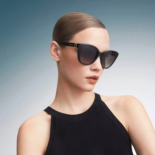 Aspinal of London Aurum Sunglasses in Black Acetate