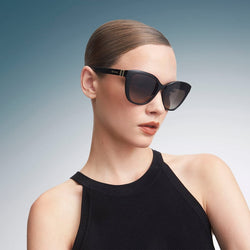 Aspinal of London Aurum Women's Sunglasses in Black Acetate