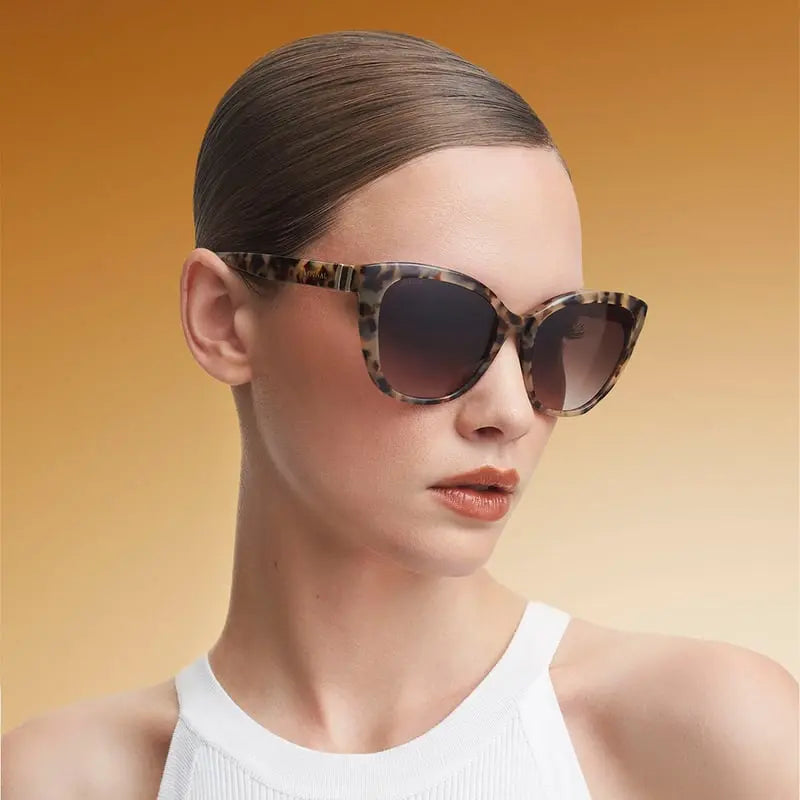 Aspinal of London Aurum Sunglasses in Soft Taupe Brown Tortoiseshell Acetate