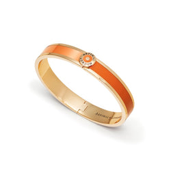 Aspinal of London Bangle in Burnt Orange Enamel on 18ct Gold Plated