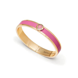 Aspinal of London Bangle in Candy Pink Enamel on 18ct Gold Plated