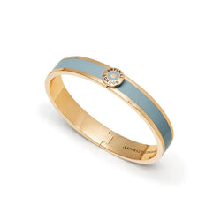 Aspinal of London Bangle in Cornflower Blue Enamel on 18ct Gold Plated