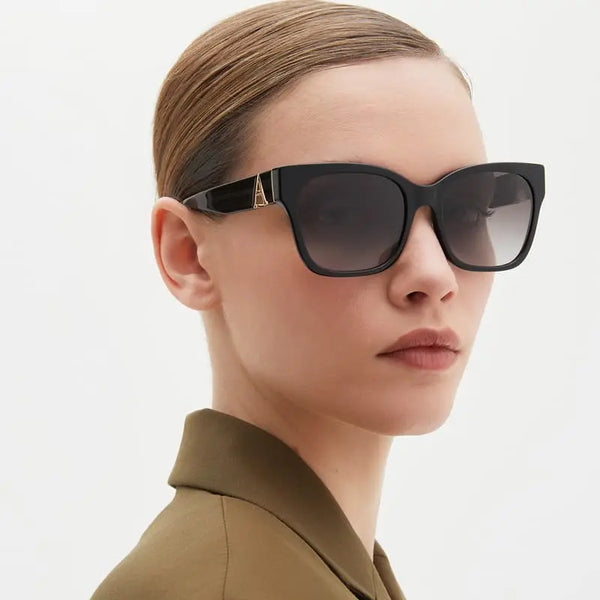 Aspinal of London Black Acetate Pasadena Sunglasses