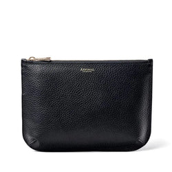 Aspinal of London Black Large Ella Leather Pouch