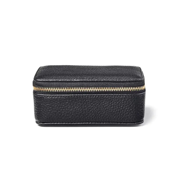 Aspinal of London Black Leather Medium Travel Jewellery Case