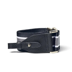 Aspinal of London Black Pebble Leather Ella Webbing Strap