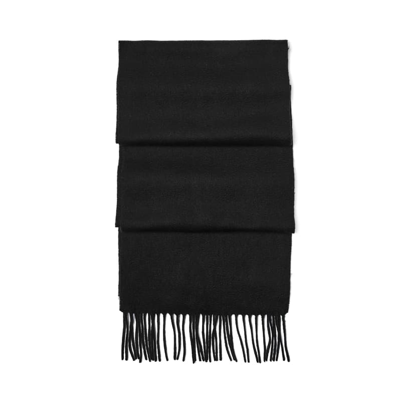 Aspinal of London Black Pure Cashmere Scarf