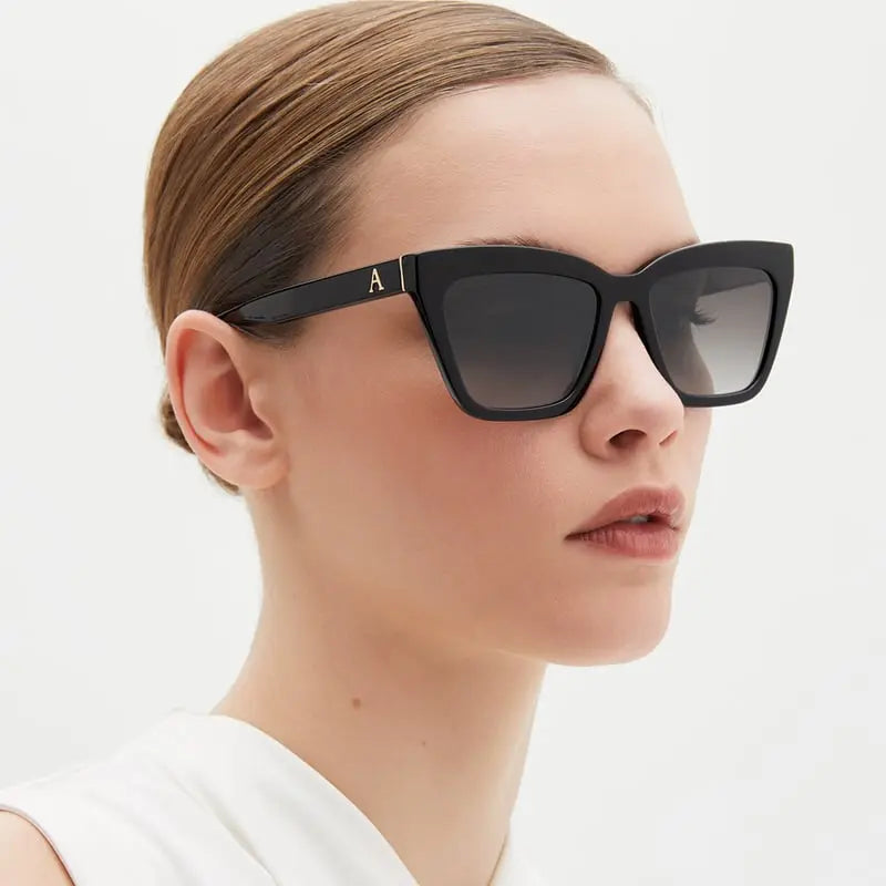 Aspinal of London Black Santa Barbara Sunglasses