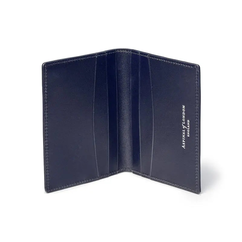 Aspinal of London Blue Double Fold Credit Card Holder