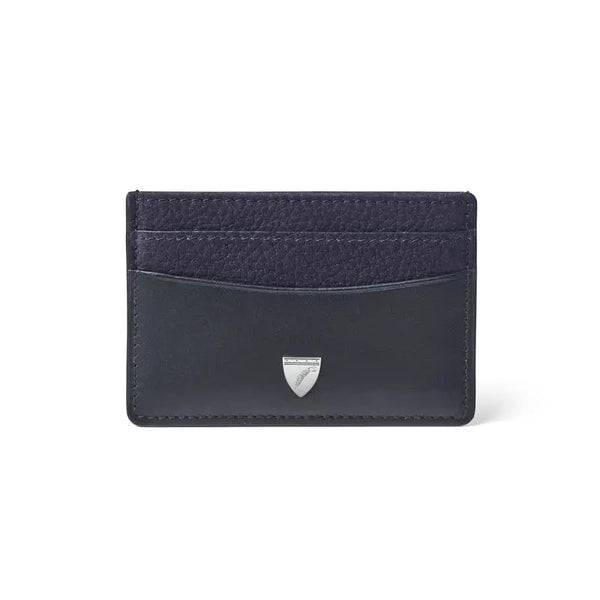 Aspinal of London Blue Leather Slim Credit Card Holder