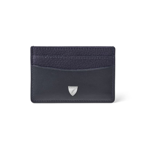 Aspinal of London Blue Leather Slim Credit Card Holder