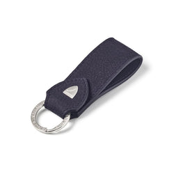 Aspinal of London Blue Leather Small Loop Keyring