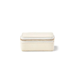 Aspinal of London Cream Leather Small Travel Jewellery Case