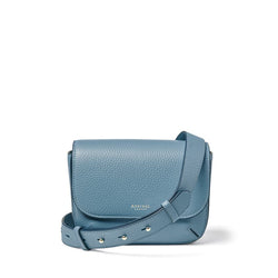 Aspinal of London Ella Leather Crossbody Bag in Cornflower Blue Pebble