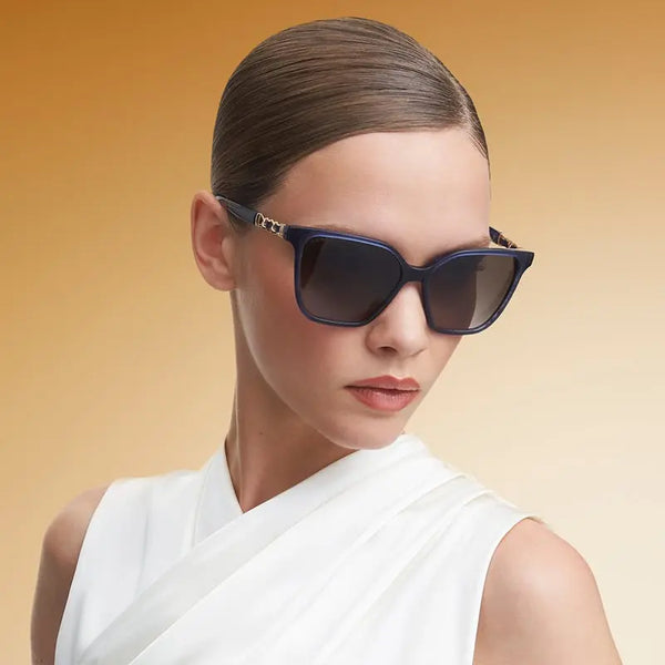 Aspinal of London Ellen Sunglasses in Midnight Blue Acetate