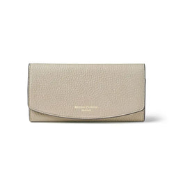 Aspinal of London Essential Leather Purse in Dove Grey Pebble