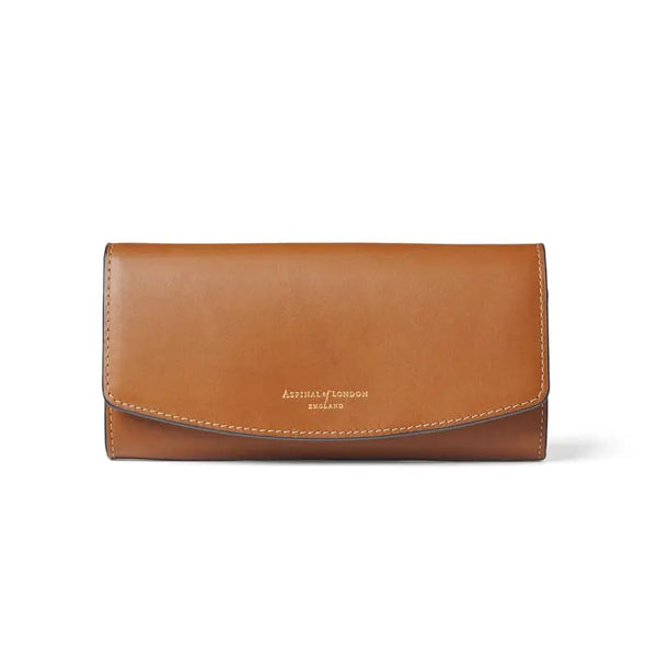 Aspinal of London Essential Leather Purse in Smooth Tan