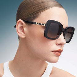 Aspinal of London Helene Women's Sunglasses in Black Acetate