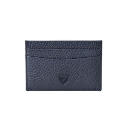 Aspinal of London Italian Full Grain Leather Navy Blue Slim Credit Card Holder