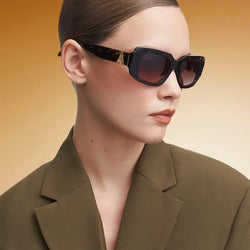 Aspinal of London Kiran Sunglasses in Mahogany Brown Acetate