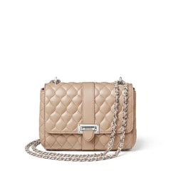 Aspinal of London Lottie Shoulder Bag in Soft Taupe Neutral Nappa