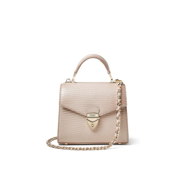 Aspinal of London Mayfair Mini 2 Oyster Lizard Bag