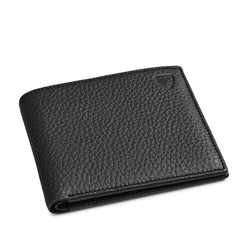 Aspinal of London Mens Black 8 Card Billfold Lightweight Leather Wallet